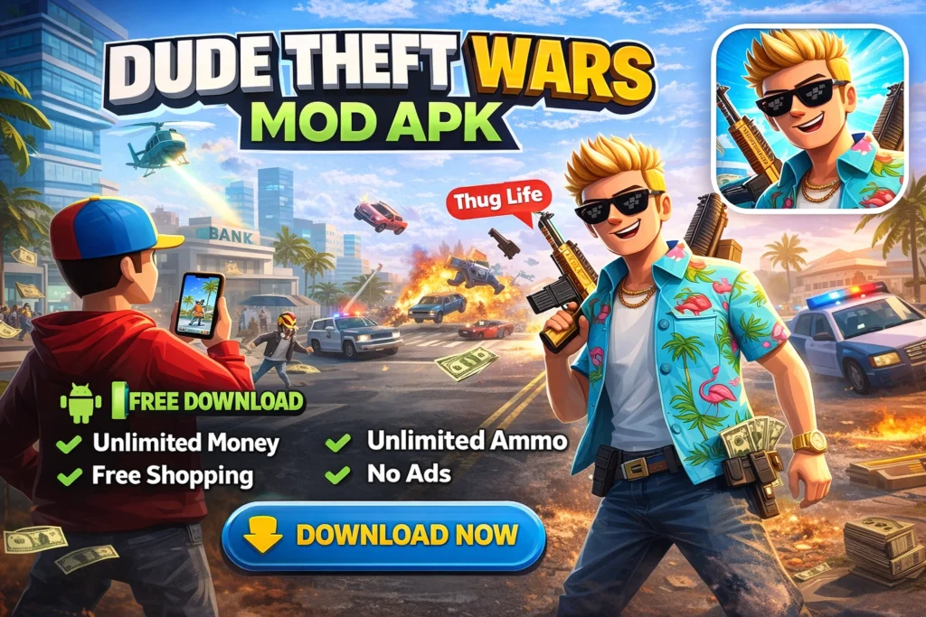 dude theft wars mod apk